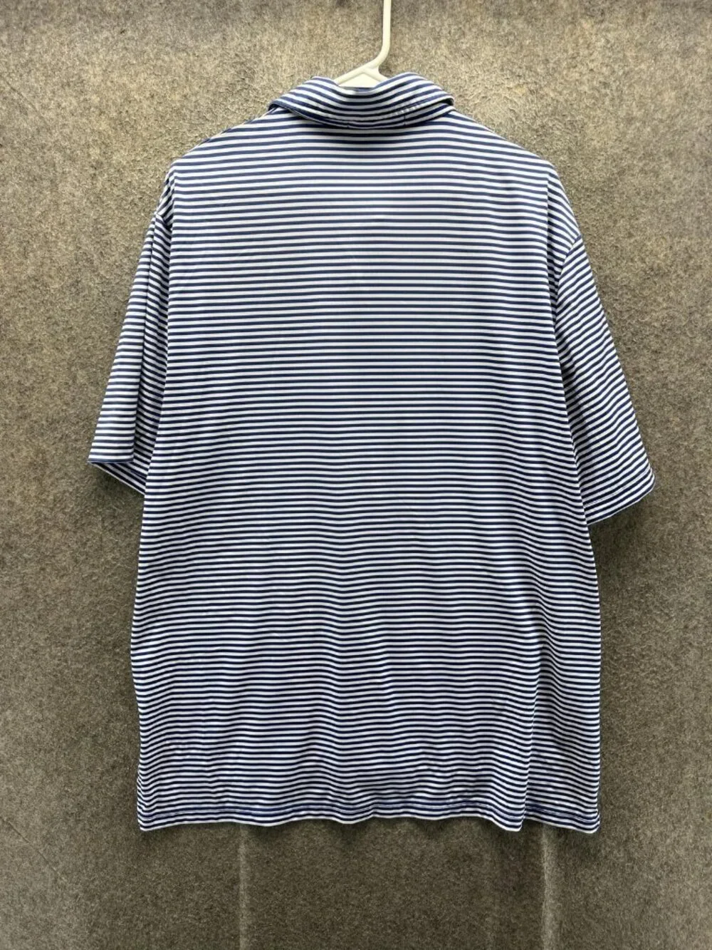 RLX Ralph Lauren Polo Shirt Mens XL Blue Striped Golf Performance Wicking